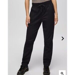 PRANA NEW Palisades Ripstop E-Waist Pant Womens XL Black Drawstring Organic Hike